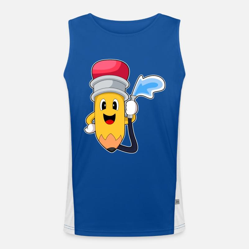 Pencil Firefighter Fire Hose Men's Functional Contrast Tank Top 