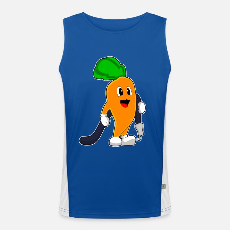 Carrot Firefighter Fire Hose Men's Functional Contrast Tank Top 