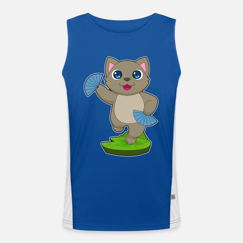 Ventilateur à main de chat Débardeur respirant contrasté Homme 