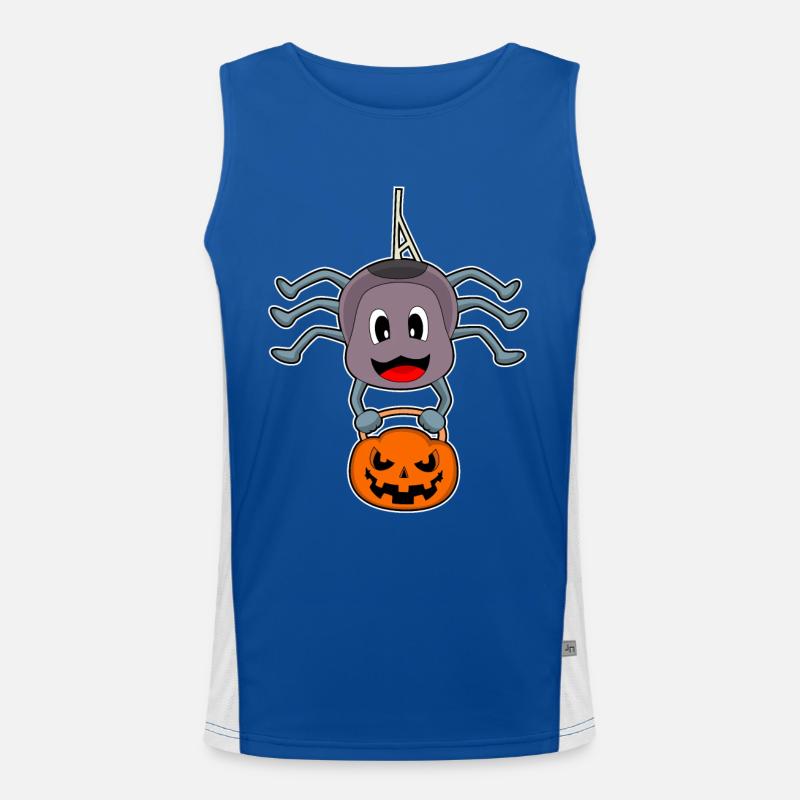 Spinne Halloween Bodybuilder Hantel Funktionelles Kontrast-Tank Top für Männer 