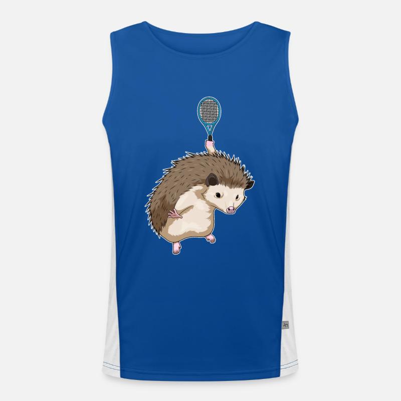 Igel Tennis Tennisschläger Funktionelles Kontrast-Tank Top für Männer 