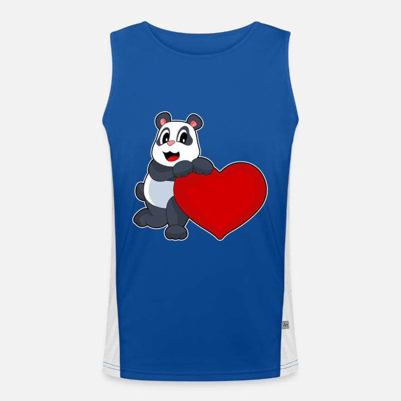Cœur de panda Débardeur respirant contrasté Homme 