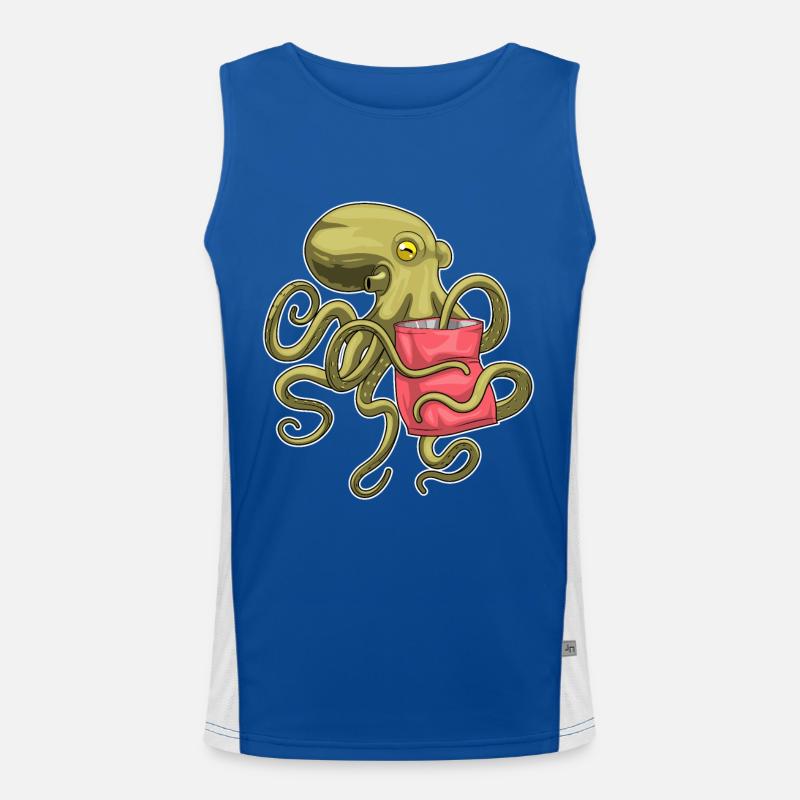 Octopus Chip Bag Men's Functional Contrast Tank Top 