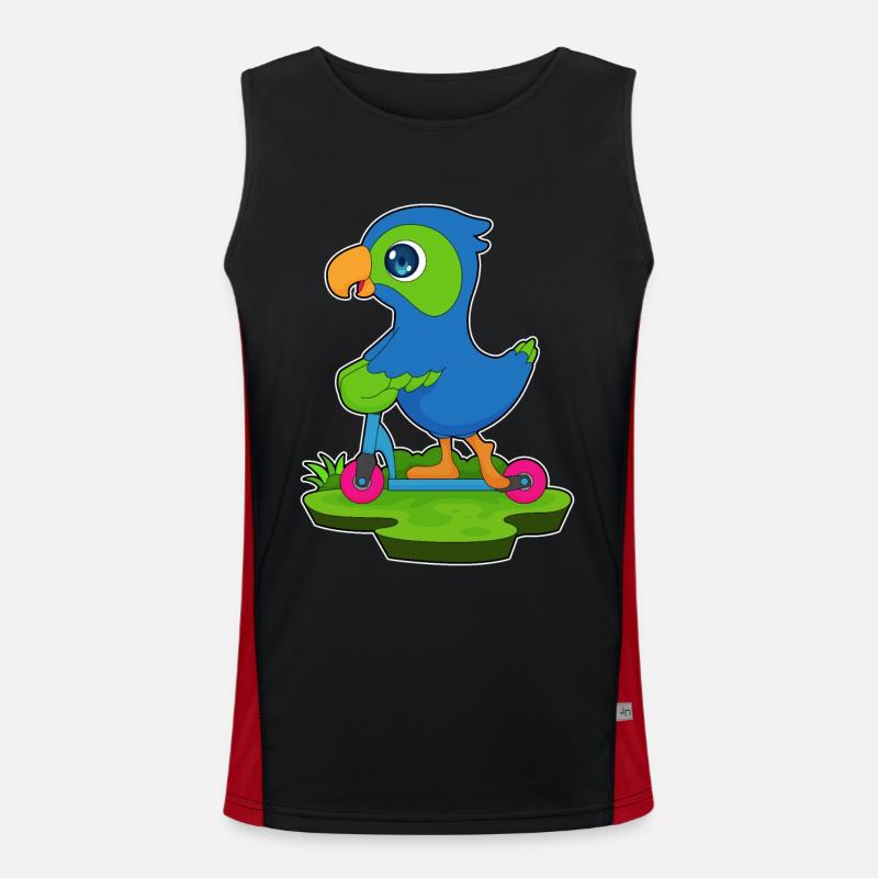 Parrot Roller - Men's Functional Contrast Tank Top  - black/red