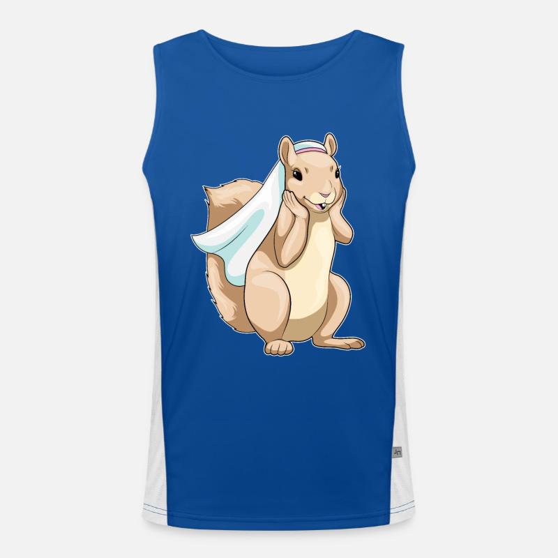 Eichhörnchen Braut Schleier Hochzeit Funktionelles Kontrast-Tank Top für Männer 