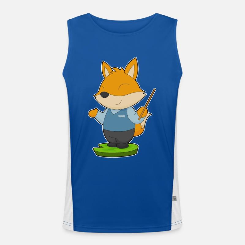 Fox Teacher Pointer Men's Functional Contrast Tank Top 
