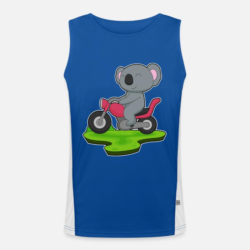 Koala Motorrad Funktionelles Kontrast-Tank Top für Männer 