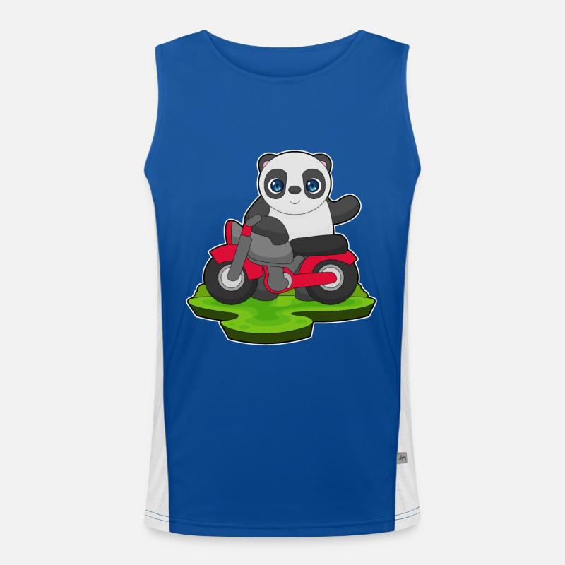 Panda Motorrad Funktionelles Kontrast-Tank Top für Männer 
