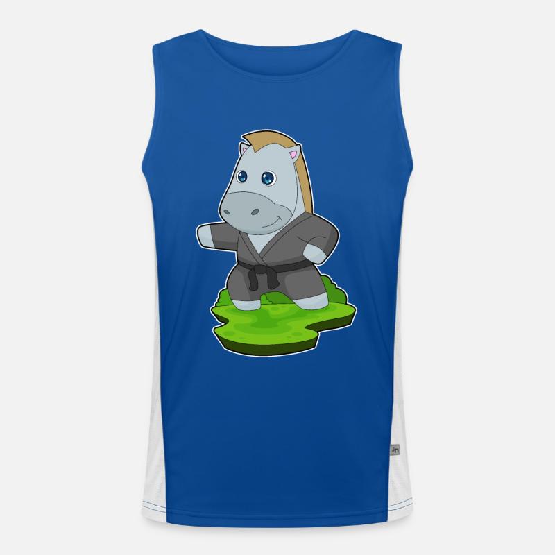Pferd Kämpfer Kampfkunst Funktionelles Kontrast-Tank Top für Männer 