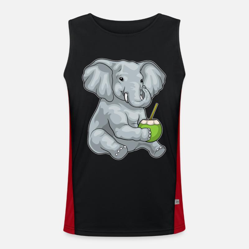 Elephant Coconut Men's Functional Contrast Tank Top 