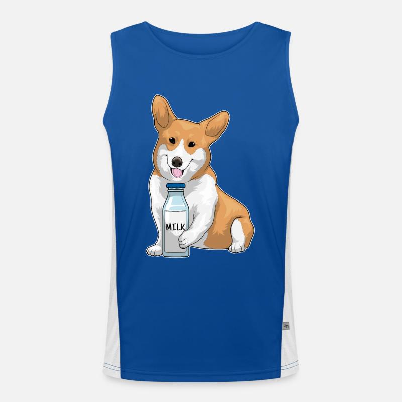 Lait de corgi Débardeur respirant contrasté Homme 
