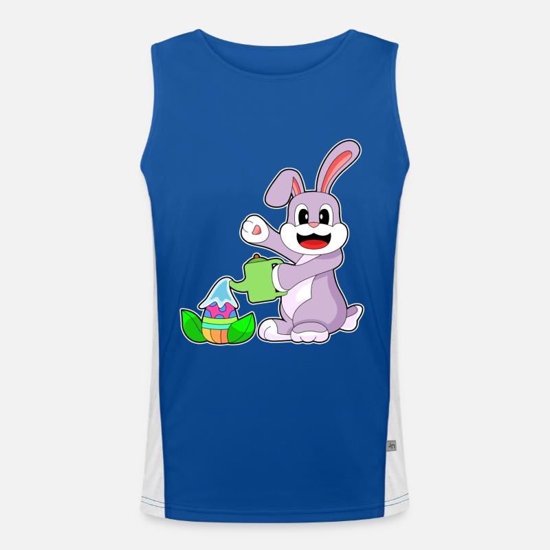 Hase Ostern Osterei Gießkanne Funktionelles Kontrast-Tank Top für Männer 