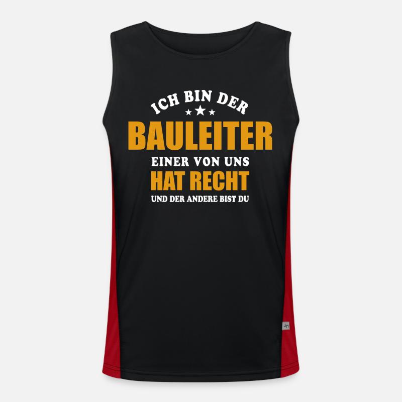 Ich bin der Bauleiter einer von uns hat Recht Funktionelles Kontrast-Tank Top für Männer 