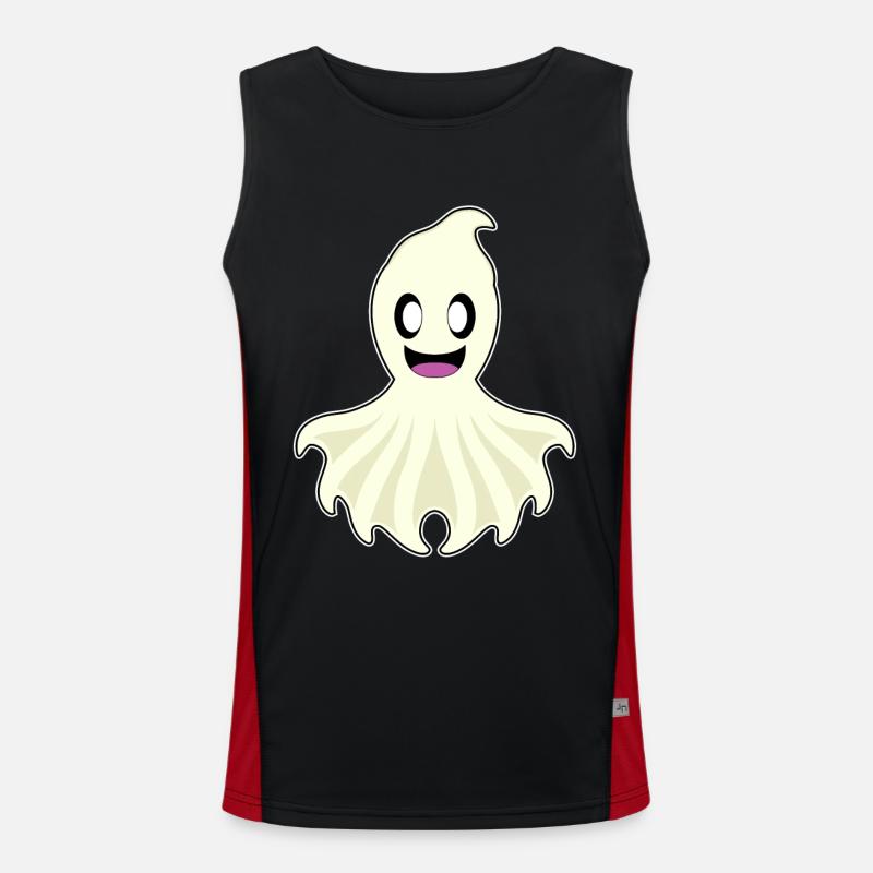 Octopus Ghost - Men's Functional Contrast Tank Top  - black/red