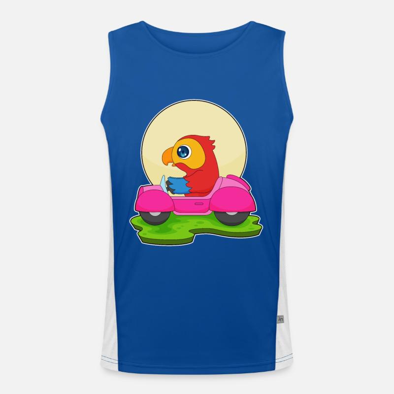 Papagei Auto Funktionelles Kontrast-Tank Top für Männer 