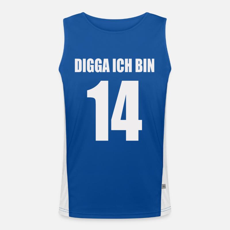Digga ich bin 14 Funktionelles Kontrast-Tank Top für Männer 