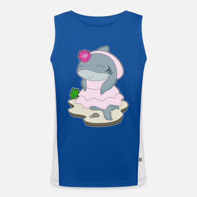 Hai Braut Blume Hochzeit Funktionelles Kontrast-Tank Top für Männer 