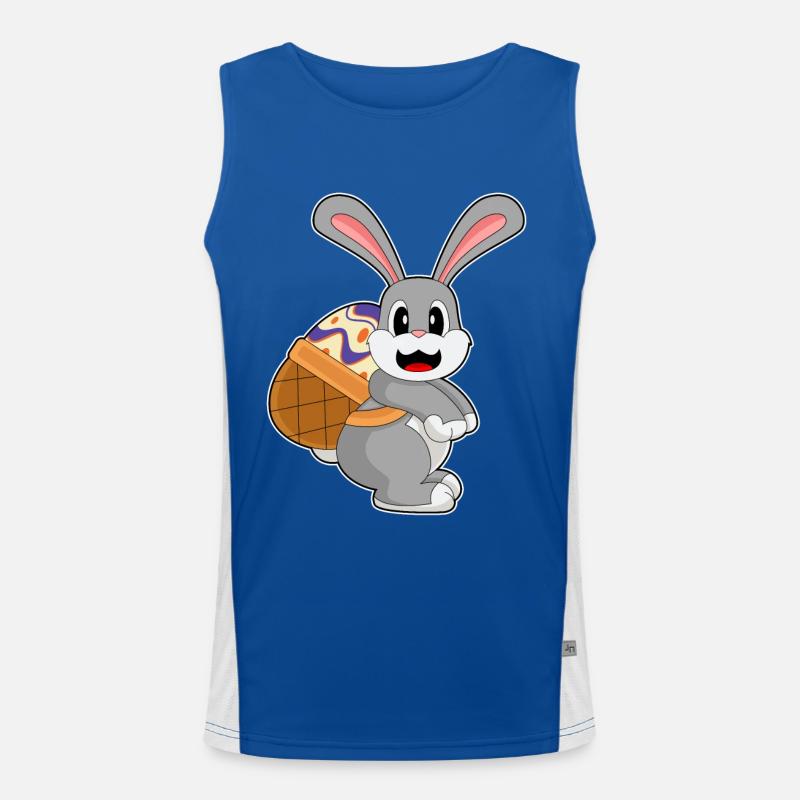 Panier d’oeufs de Pâques lapin de Pâques Débardeur respirant contrasté Homme 