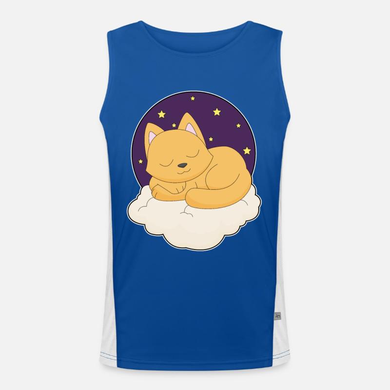 Nuages de chat étoiles Débardeur respirant contrasté Homme 