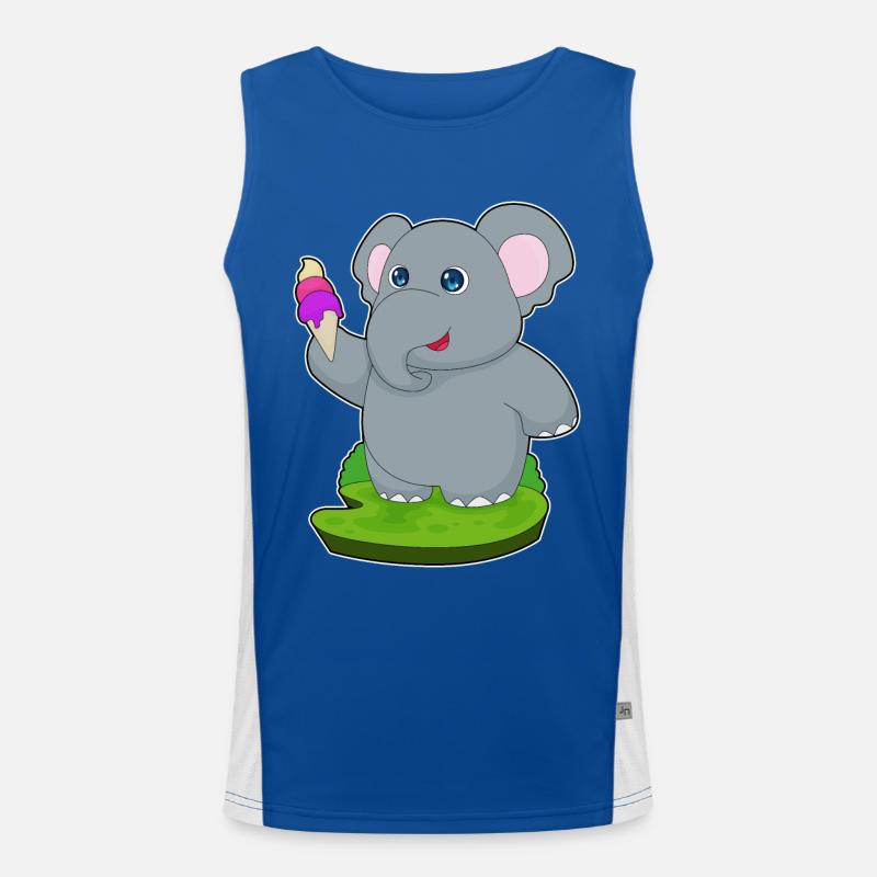 Elefant Waffeleis Funktionelles Kontrast-Tank Top für Männer 