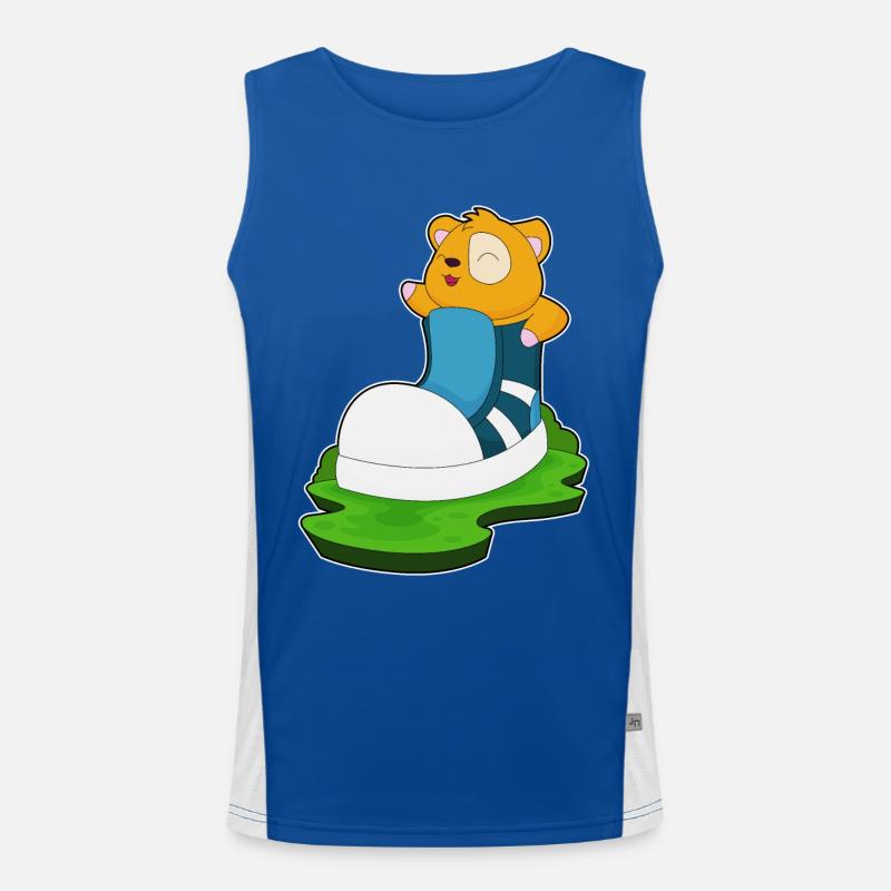 Hamster großer Schuh Funktionelles Kontrast-Tank Top für Männer 