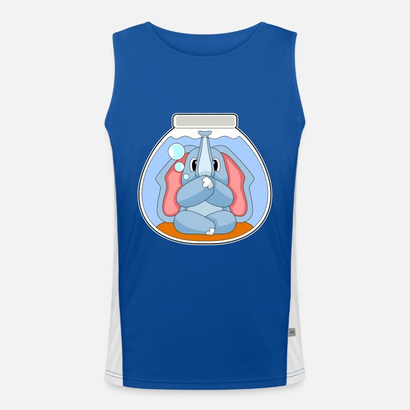 Elephant Aquarium Men's Functional Contrast Tank Top 