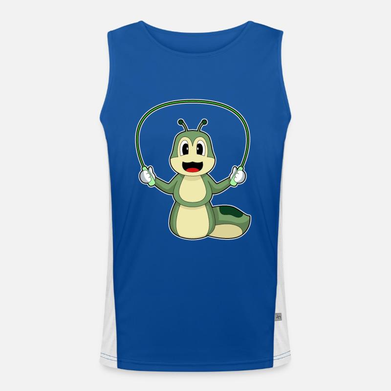 Raupe Seilspringen Springseil Funktionelles Kontrast-Tank Top für Männer 