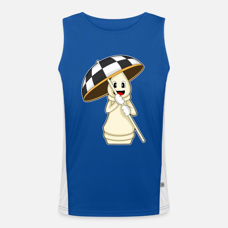 Schachfigur Turm Schach Funktionelles Kontrast-Tank Top für Männer 