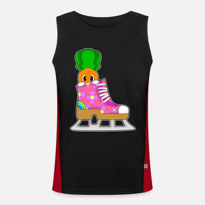 Karotte Eislaufen Schlittschuhe - Men's Functional Contrast Tank Top  - black/red