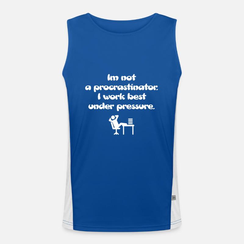Not a procrastinator Men's Functional Contrast Tank Top 