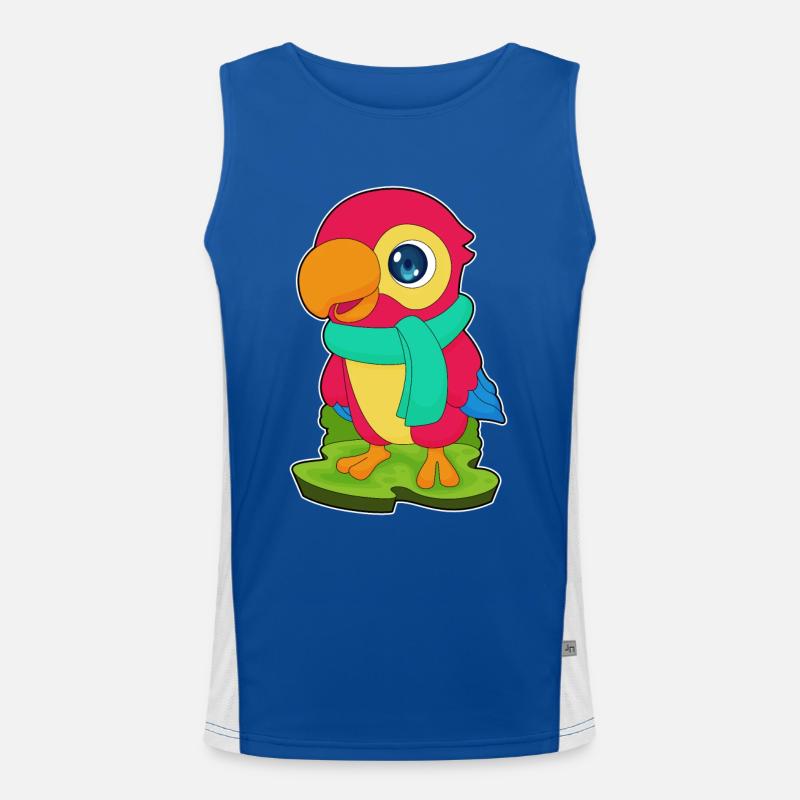 Papagei Winter Schal Funktionelles Kontrast-Tank Top für Männer 