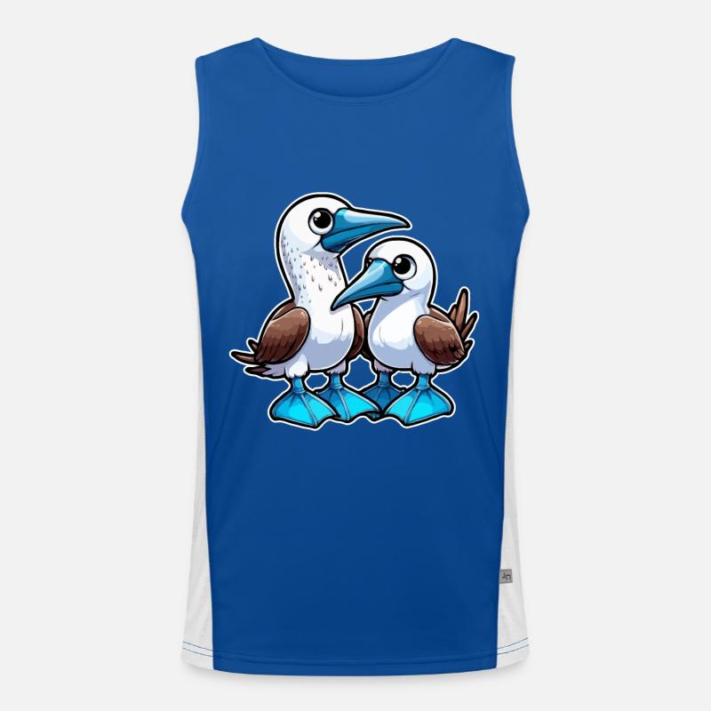 Bird Blue Footed Booby Birds Bird Gift Men's Functional Contrast Tank Top 