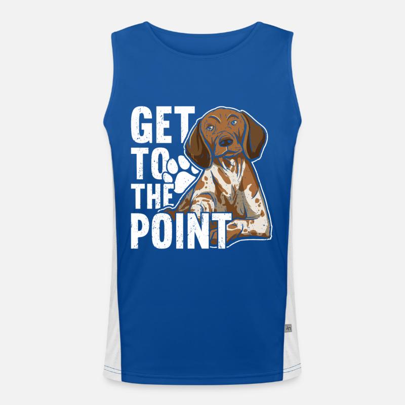 German Shorthaired Pointer Dog Men's Functional Contrast Tank Top 