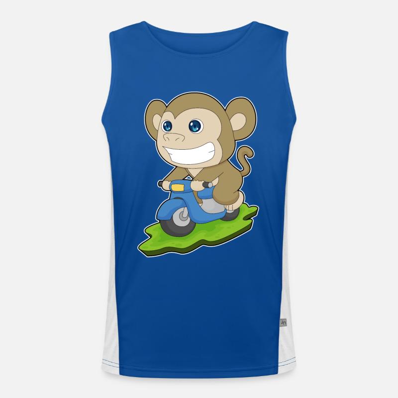 Affe Motorroller Funktionelles Kontrast-Tank Top für Männer 
