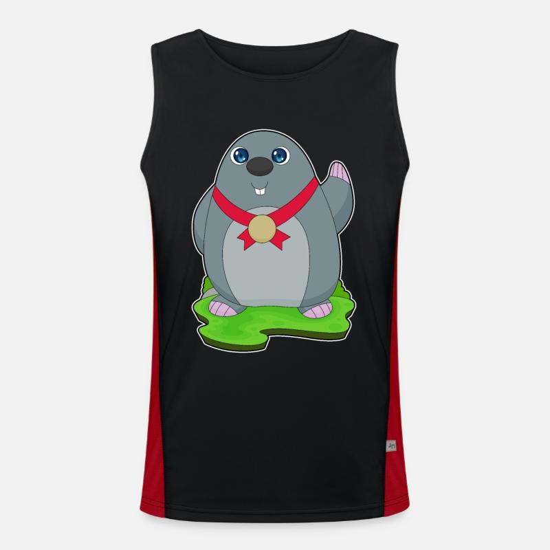 Mole Medal - Men's Functional Contrast Tank Top  - black/red