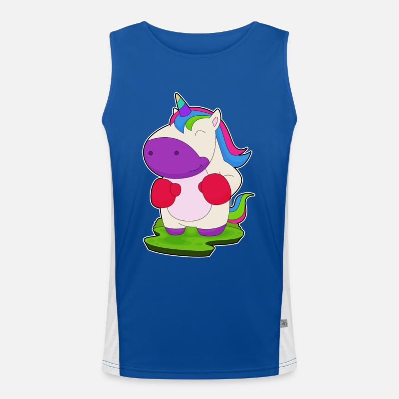 Einhorn Boxer Boxhandschuhe Boxen Funktionelles Kontrast-Tank Top für Männer 
