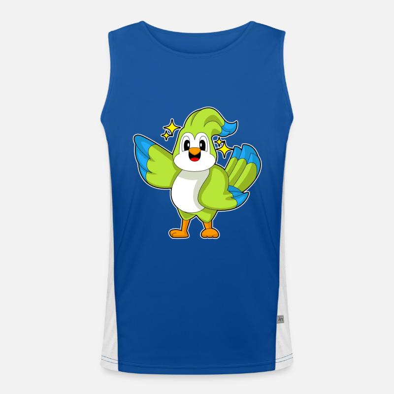 Papagei Sterne Funktionelles Kontrast-Tank Top für Männer 
