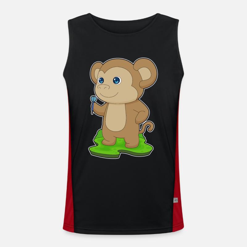 Monkey Dart Dart - Men's Functional Contrast Tank Top - black/red