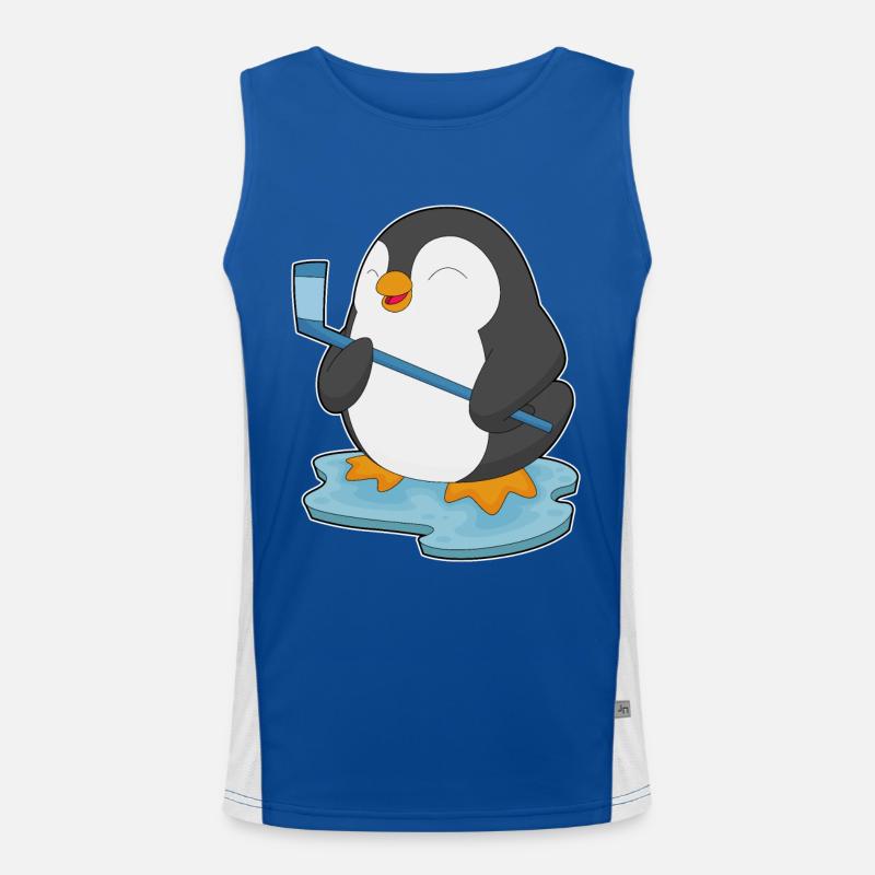 Pinguin Eishockey Eishockeyschläger Funktionelles Kontrast-Tank Top für Männer 