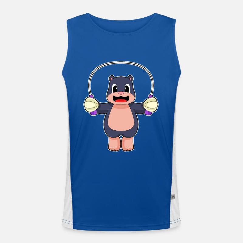 Maulwurf Seilspringen Springseil Funktionelles Kontrast-Tank Top für Männer 