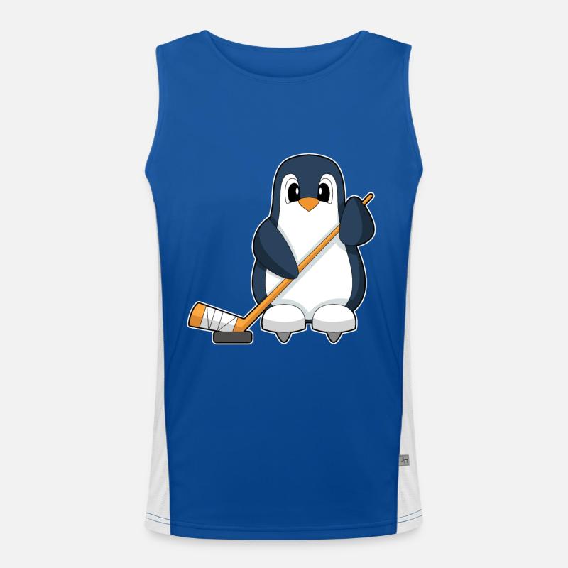 Pinguin Eishockey Eishockeyschläger Funktionelles Kontrast-Tank Top für Männer 