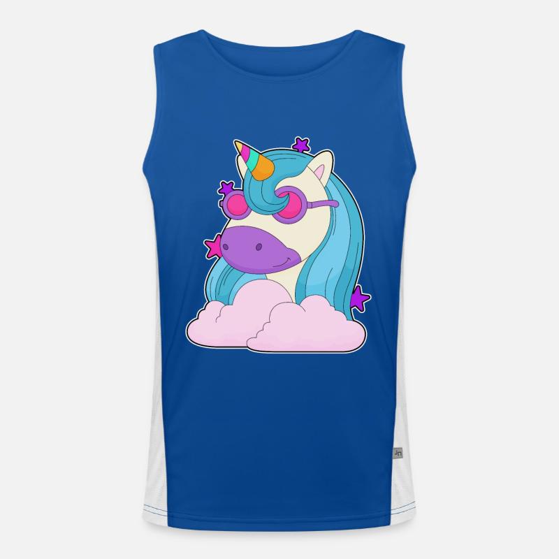 Unicorn Clouds Men's Functional Contrast Tank Top 