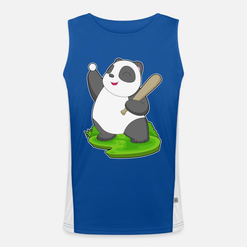 Panda Baseball Baseballschläger Funktionelles Kontrast-Tank Top für Männer 