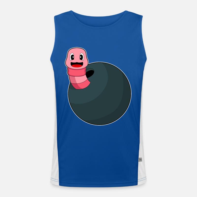 Worm Bowling Boule de bowling Débardeur respirant contrasté Homme 