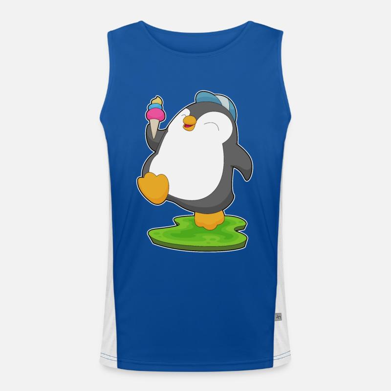 Pinguin Waffeleis Funktionelles Kontrast-Tank Top für Männer 