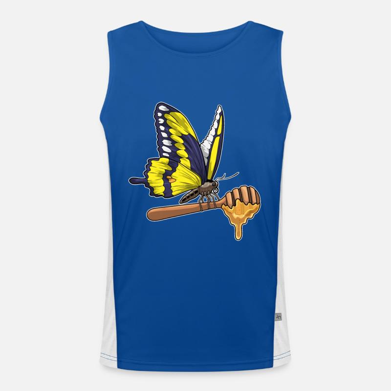 Butterfly Honey Spoon Men's Functional Contrast Tank Top 