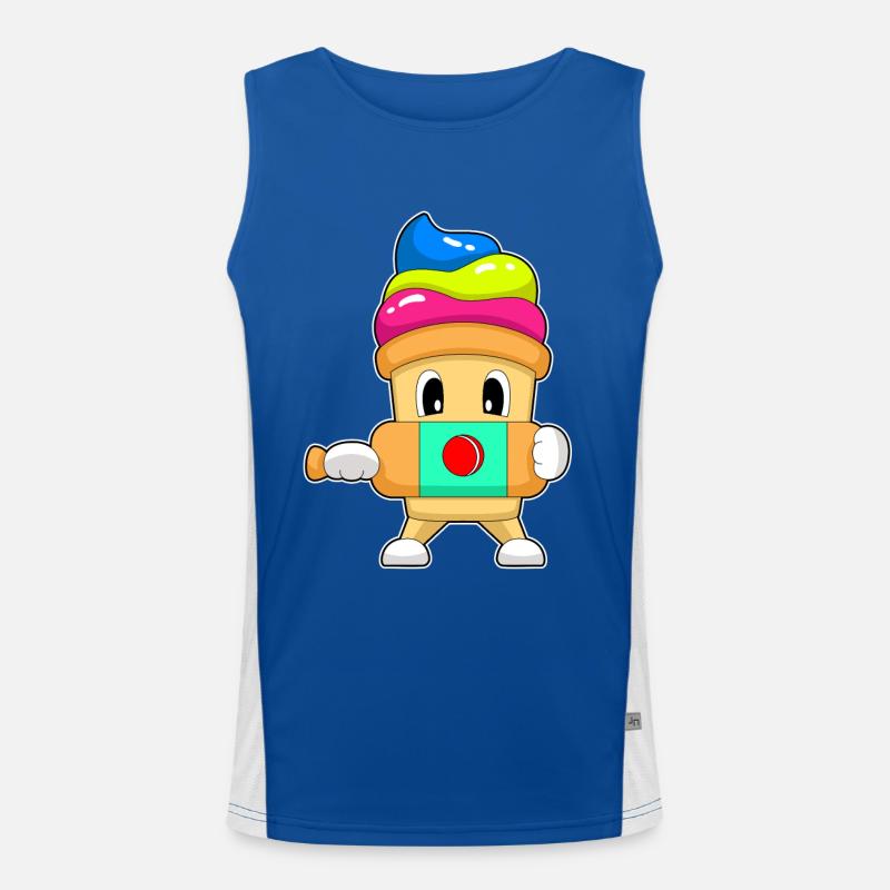 Eisbecher Cricket Cricketschläger Funktionelles Kontrast-Tank Top für Männer 
