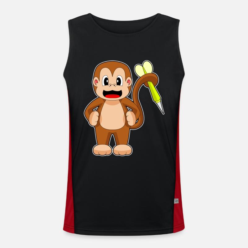 Monkey Dart Dart - Men's Functional Contrast Tank Top - black/red