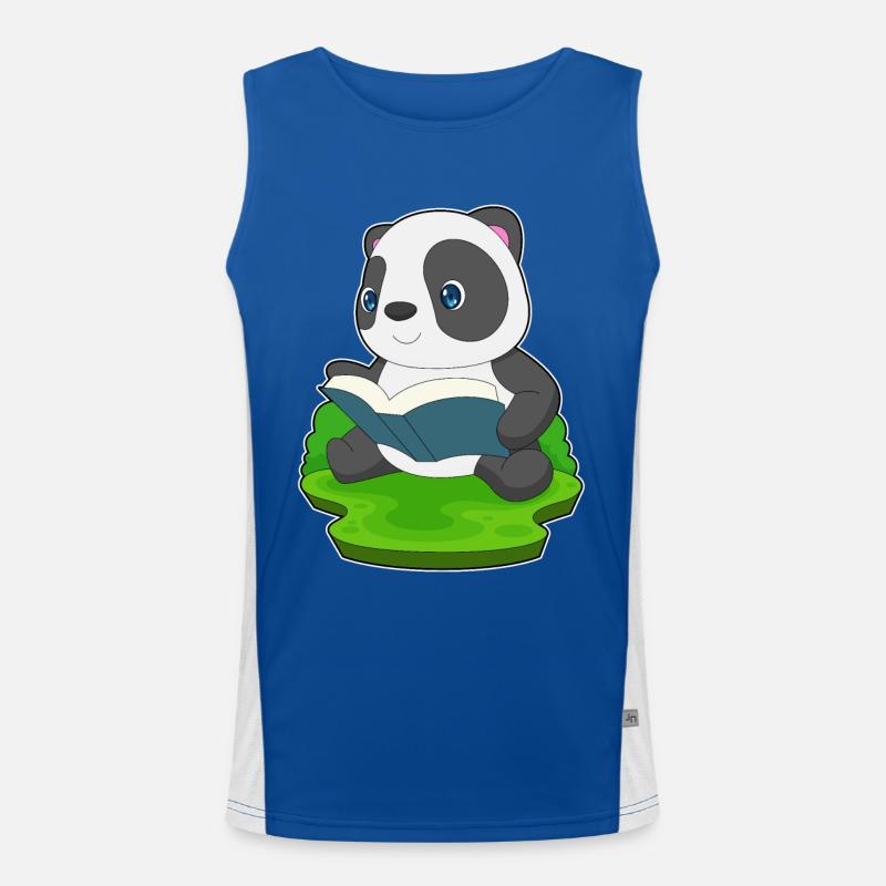 Panda Buch Funktionelles Kontrast-Tank Top für Männer 