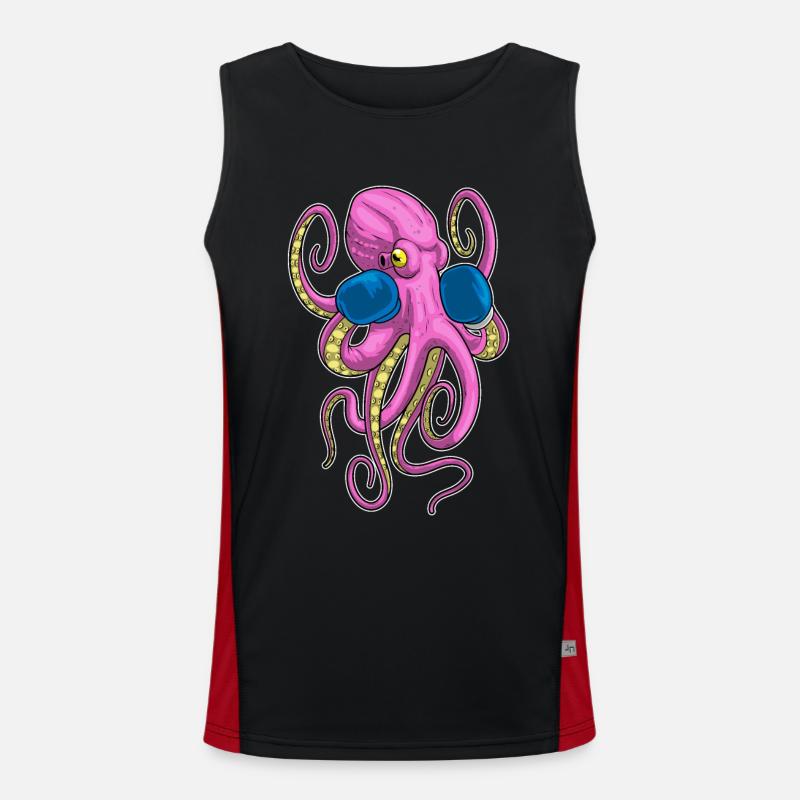 Krake Boxer Boxhandschuhe Boxen Funktionelles Kontrast-Tank Top für Männer 